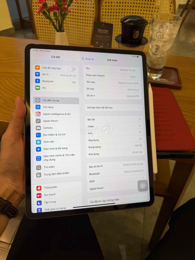 iPad Air M2 13 inch cấu hình siêu mạnh. Mua bán Máy tính bảng tại Thành phố Thủ Đức Tp Hồ Chí Minh được đăng bởi Hiep hình 1