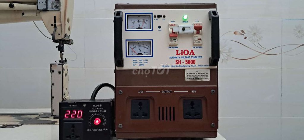 ỔN ÁP 5KVA LIOA DẢI 130V ĐIỆN 220V ~110V TÉP ĐÔI