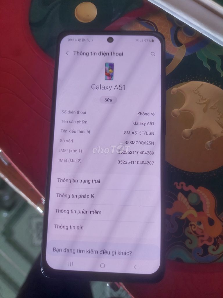 Samsung Galaxy A51 6GB/128GB Đen. Mua bán Điện thoại tại Thành phố Bà Rịa Bà Rịa - Vũng Tàu được đăng bởi Huyền trần hình 1