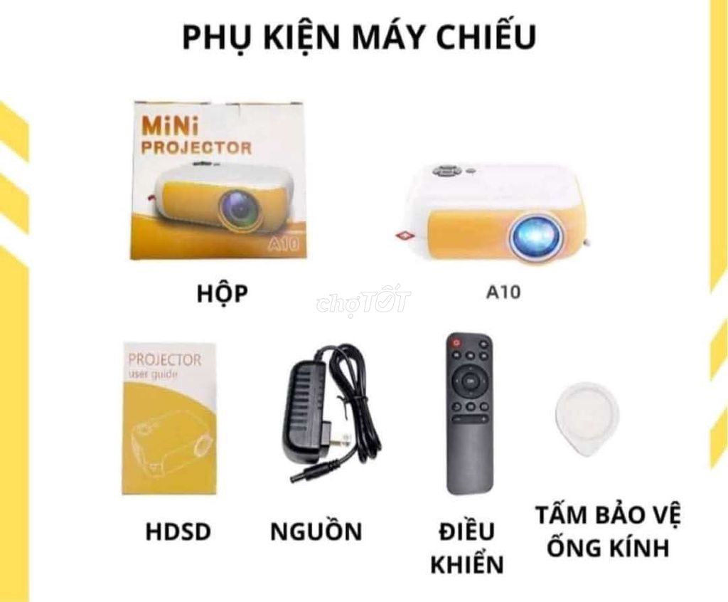 Máy chiếu mini A10 Trắng cam. Mua bán Đồ dùng văn phòng tại Huyện Thuỷ Nguyên Hải Phòng được đăng bởi ngô hiền hình 1