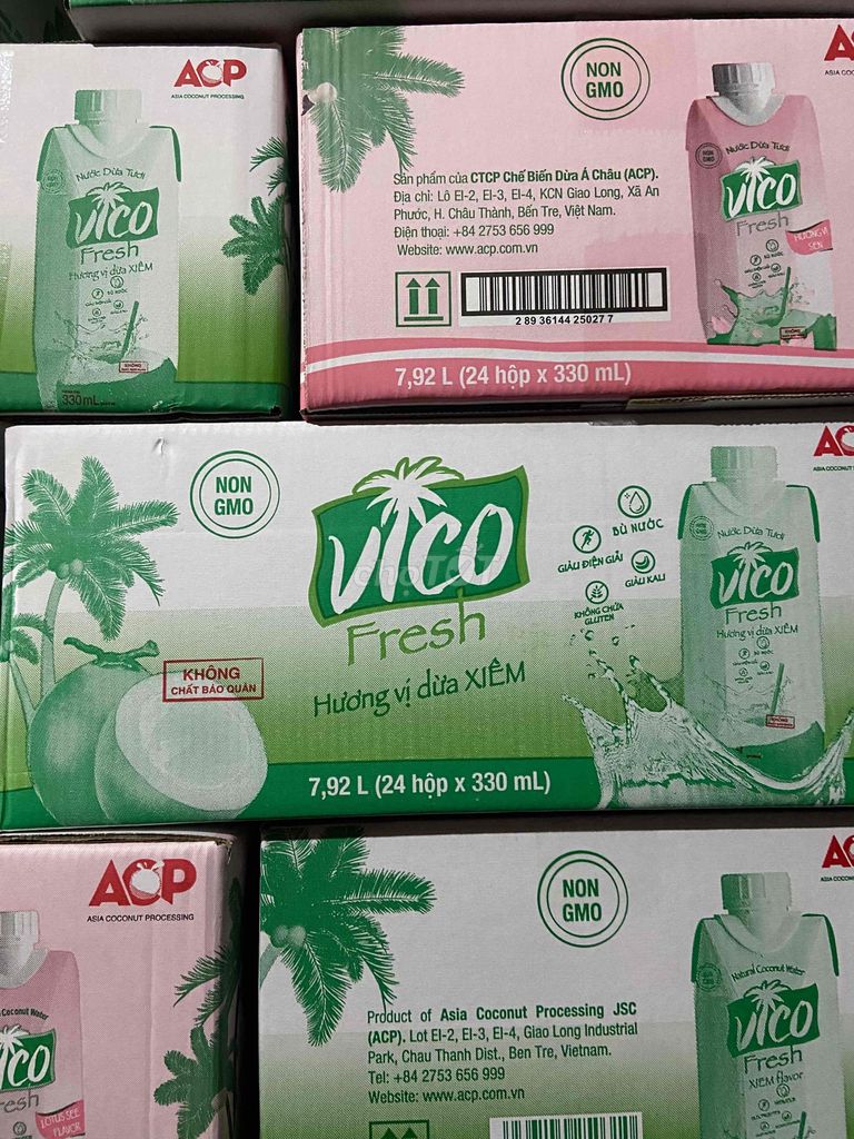 Nước dừa tươi tiện lợi hộp có nắp vặn 330ml