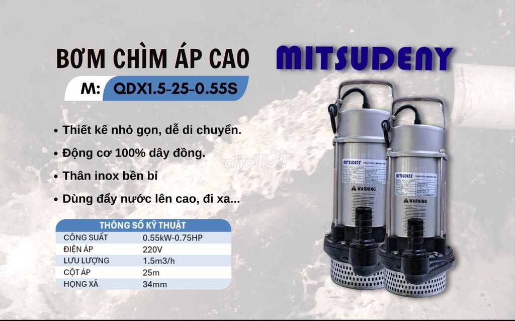 Bơm chìm áp cao Mistudeny