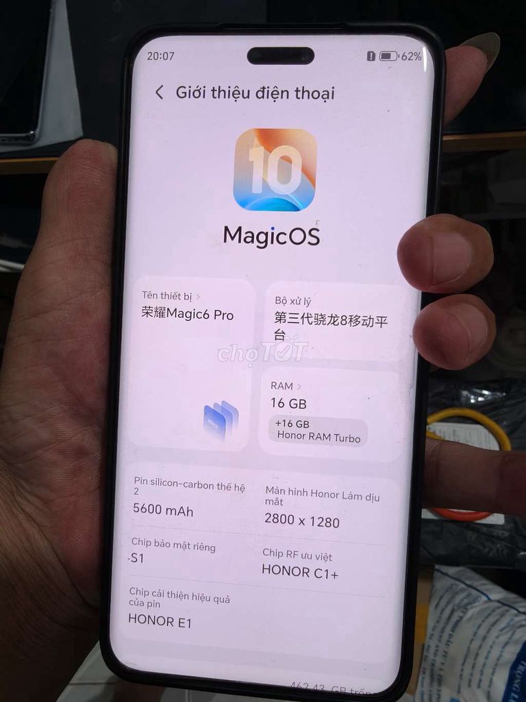 Honor Magic6 Pro 16.512gb pin 99%. Mua bán Điện thoại tại Thành phố Bến Tre Bến Tre được đăng bởi Từ Tuấn Bến Tre hình 1