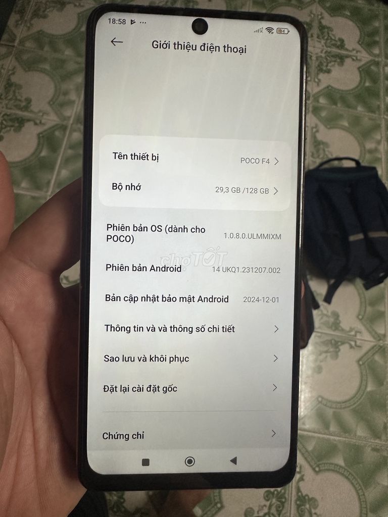 Xiaomi POCO F4 128GB Vàng. Mua bán Điện thoại tại Thành phố Biên Hòa Đồng Nai được đăng bởi Huỳnh tri hình 1