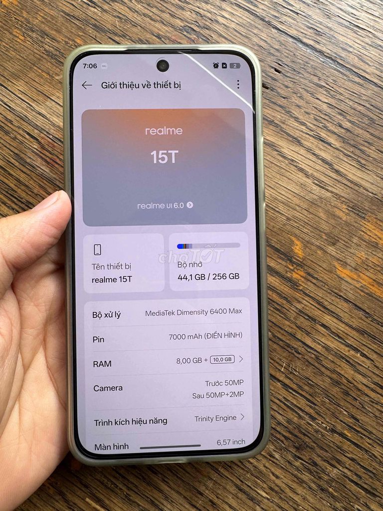 Realme 15T 5G 8/256G Thanh lý cầm đồ. Mua bán Điện thoại tại Quận Tân Phú Tp Hồ Chí Minh được đăng bởi Trung Kiên hình 1