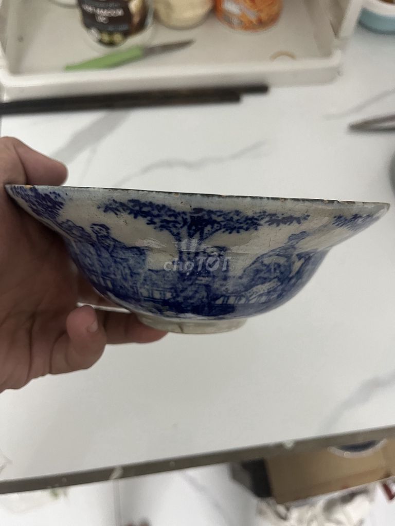Bát cổ Gốm sứ Xanh trắng. Mua bán Đồ sưu tầm, đồ cổ tại Huyện Hóc Môn Tp Hồ Chí Minh được đăng bởi Tên chưa cung cấp hình 1