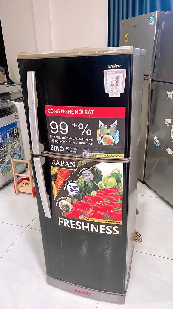 Tủ lạnh Sanyo 180L Đen xám. Mua bán Tủ lạnh tại Quận Cẩm Lệ Đà Nẵng được đăng bởi cường ng hình 1