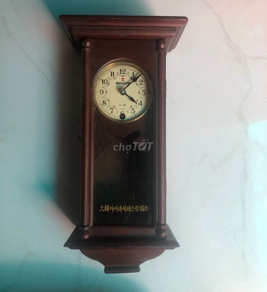 Đồng hồ treo tường Gỗ Nâu 42x20cm Mất quả lắc. Mua bán Nội thất, đồ gia dụng khác tại Thành phố Nha Trang Khánh Hòa được đăng bởi Anh hình 1
