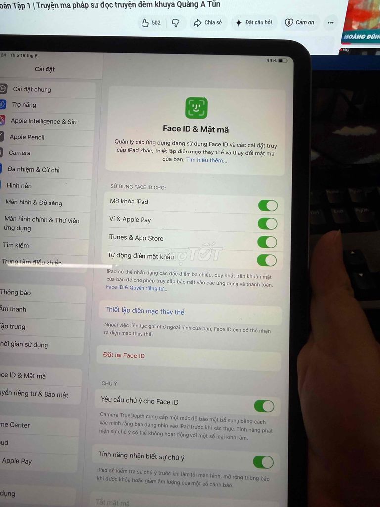 Apple iPad Pro M1 128GB Xám. Mua bán Máy tính bảng tại Quận Hoàng Mai Hà Nội được đăng bởi Ngọc Kiên  hình 1