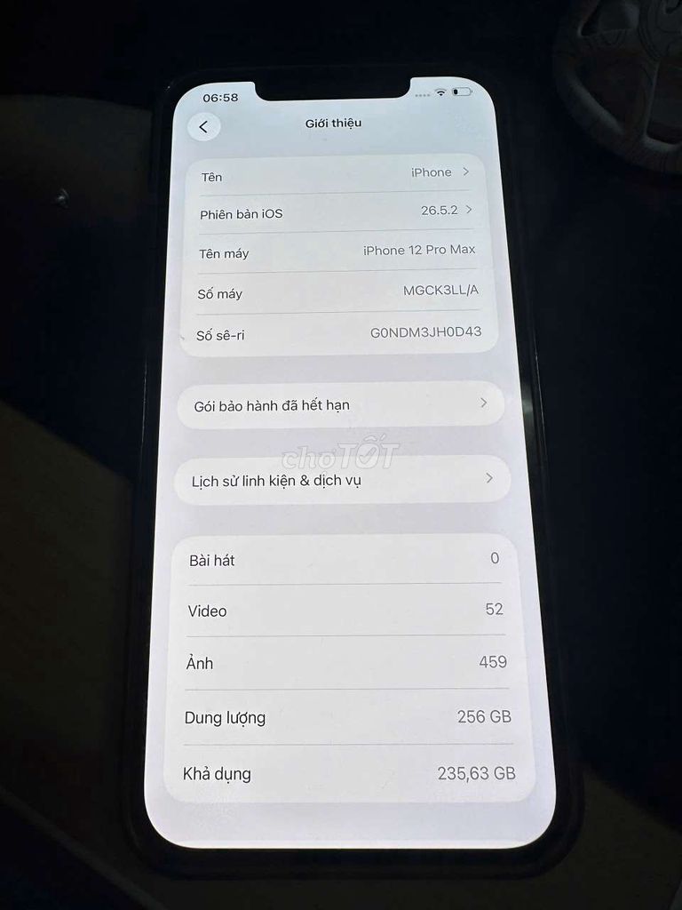 Apple iPhone 12 Pro Max 256GB Xám. Mua bán Điện thoại tại Quận Bắc Từ Liêm Hà Nội được đăng bởi Đạt Phạm hình 1