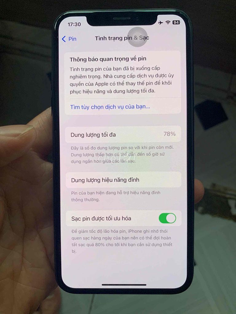 Apple iPhone XS 64GB Đen 78%. Mua bán Điện thoại tại Thành phố Dĩ An Bình Dương được đăng bởi Huy Trần hình 1
