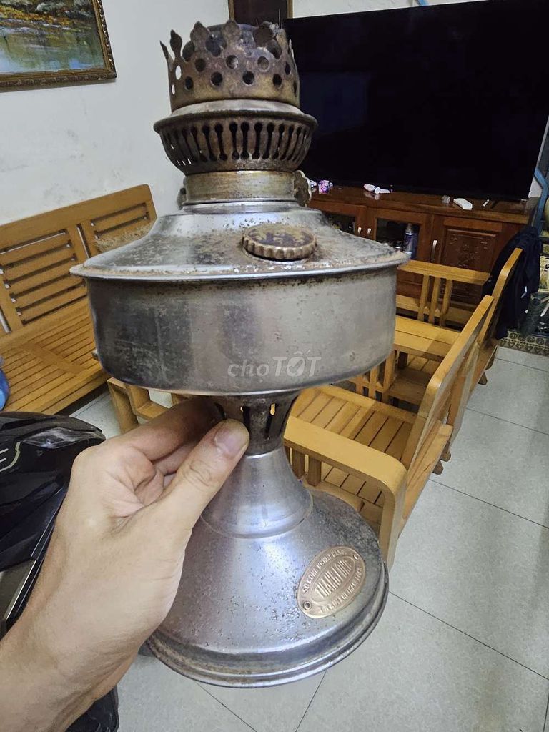 Đèn dầu cổ Thăng Long Kim loại Bạc. Mua bán Đồ sưu tầm, đồ cổ tại Quận Đống Đa Hà Nội được đăng bởi Cậu Út hình 1