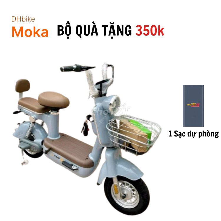 XE ĐIỆN DHBIKE MOKA 2024 XANH XÁM