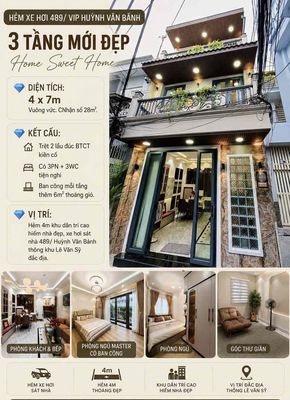Chính Chủ Bán Nhà HXH P.13 Q.PN HVB 4x7 3T 3pn 3wc Giá 5,99 Tỷ TL NT