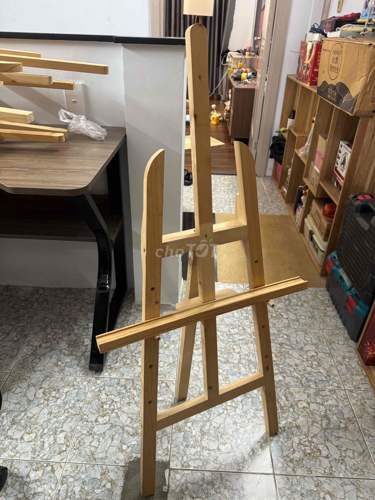 Giá vẽ gỗ Vàng gỗ Cao có chốt