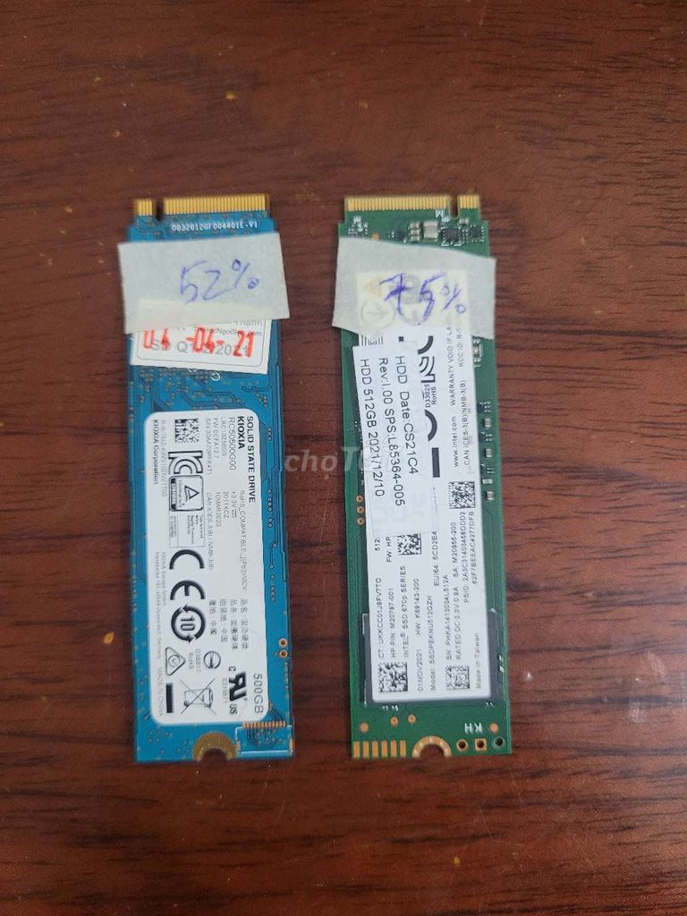 02 cái nvme 512G. Mua bán Linh kiện (RAM, Card...) tại Thị xã Bến Cát Bình Dương được đăng bởi LAPTOP ĐỨC HUY hình 1