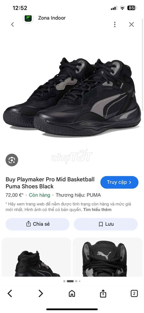Giày bóng rổ Puma Playmaker Pro Mid Đen. Mua bán Giày dép tại Quận Bình Thuỷ Cần Thơ được đăng bởi khang nguyễn hình 1