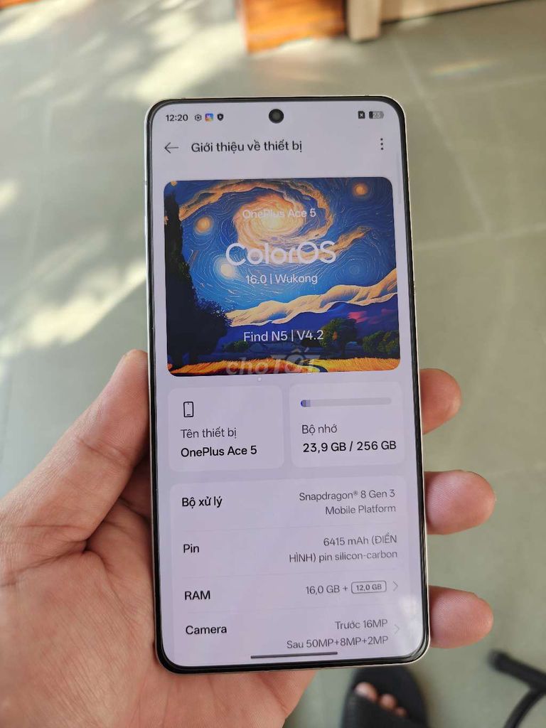 OnePlus Ace 5 256GB Bạc. Mua bán Điện thoại tại Thành phố Nam Định Nam Định được đăng bởi Thiên Trường mobile hình 1