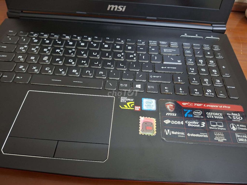 Laptop MSI GP i7 7700HQ, ssd 120, gtx 960m. Mua bán Laptop tại Quận Hà Đông Hà Nội được đăng bởi Tnguyen hình 1