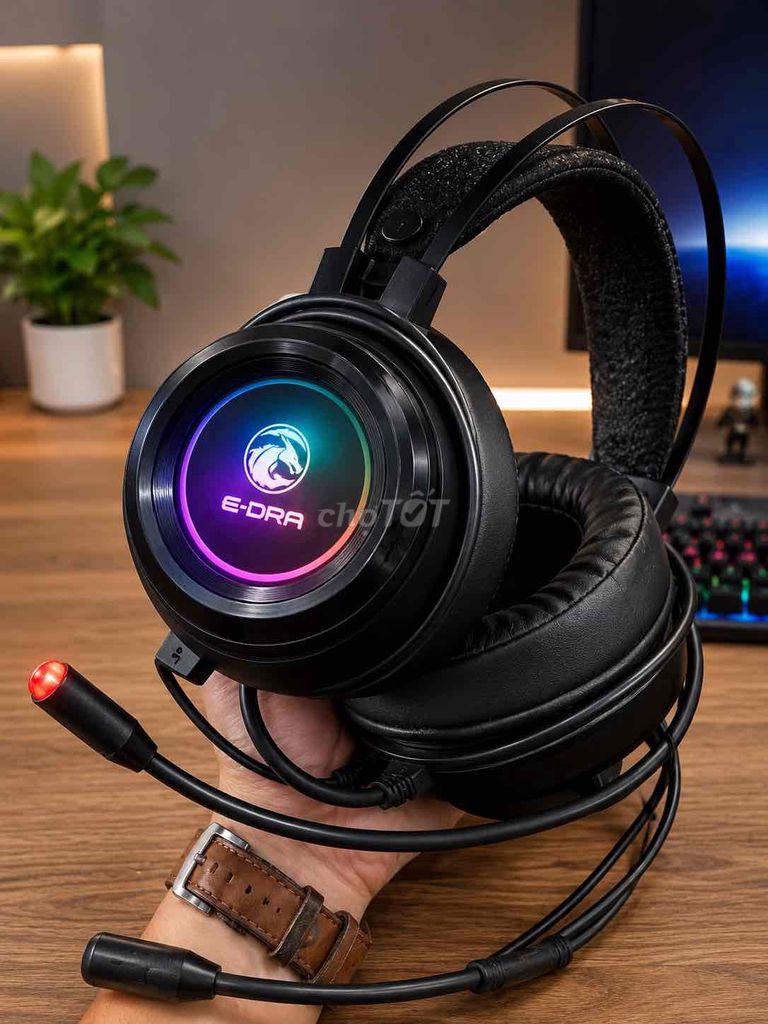 Tai nghe gaming E-Dra 41pro Đen Có dây Đèn RGB. Mua bán Tivi, Âm thanh tại Quận Ninh Kiều Cần Thơ được đăng bởi LAPTOP PC  LINH KIỆN PHỤ KIỆN CŨ MỚI hình 1
