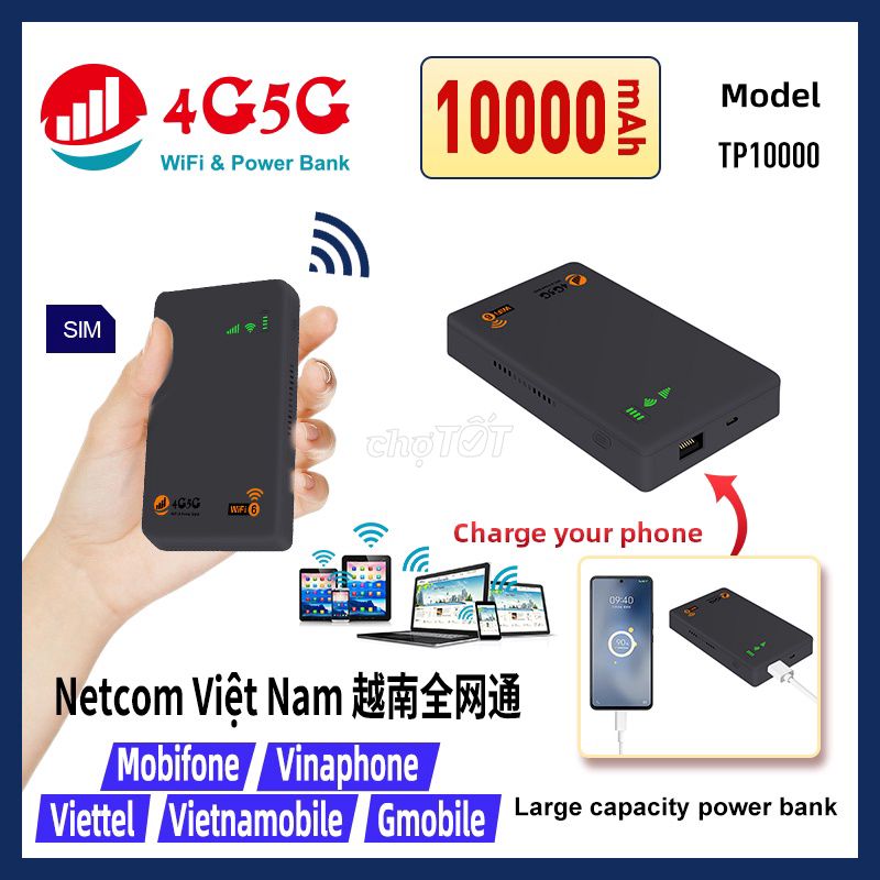 Cục phát wifi từ sim 4G kiêm pin sạc dự phòng. Mua bán Phụ kiện (Màn hình, Chuột...) tại Quận Nam Từ Liêm Hà Nội được đăng bởi Candy hình 1