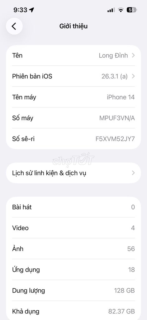 Apple iPhone 14 128GB 96%. Mua bán Điện thoại tại Huyện Long Phú Sóc Trăng được đăng bởi phuong hình 1