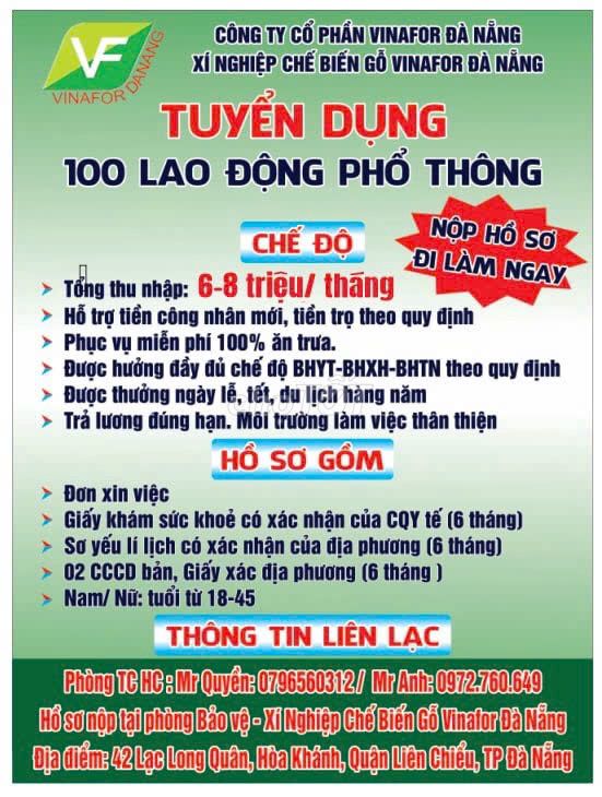 TUYỂN LAO ĐỘNG