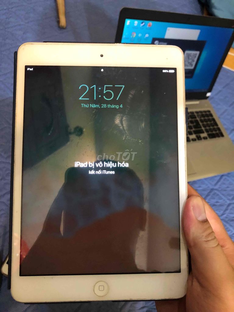 Apple iPad Mini 2 Wifi + Cellular Trắng. Mua bán Máy tính bảng tại Quận Ba Đình Hà Nội được đăng bởi Sơnn hình 1