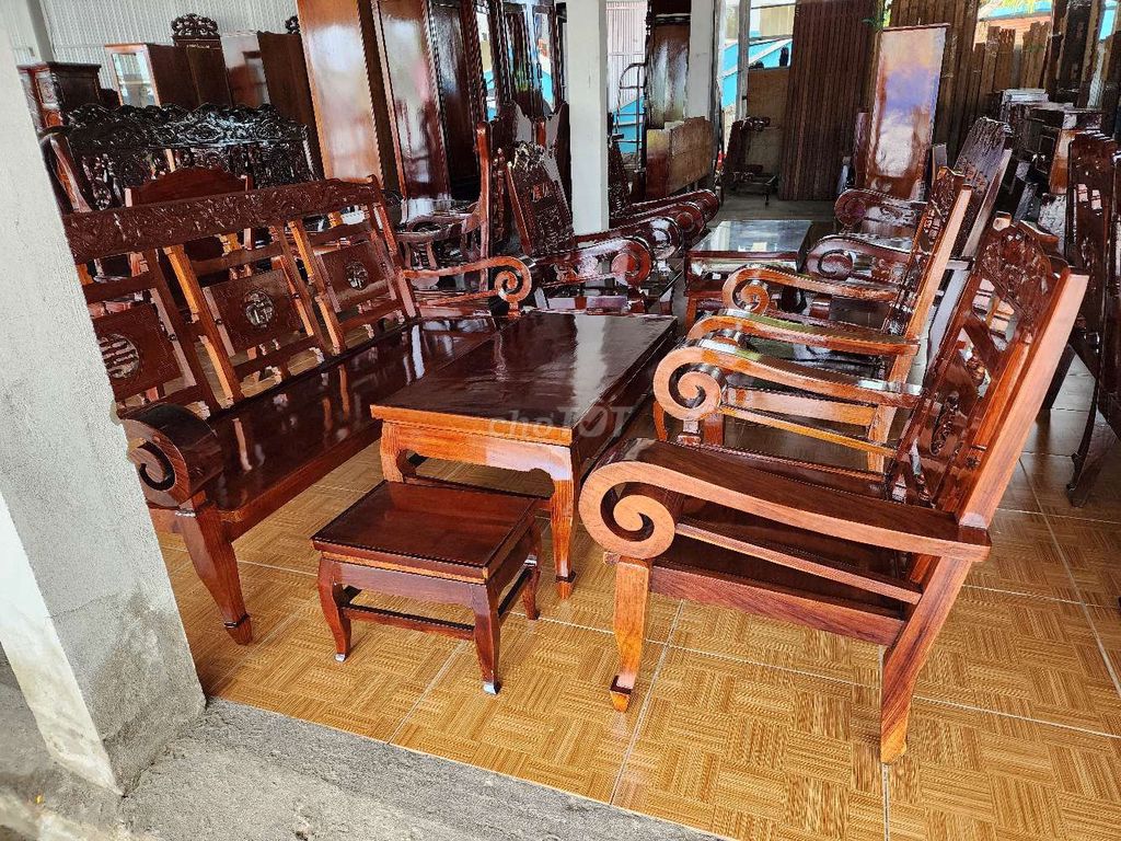 Bộ salon 6 món gổ bên!. Mua bán Bàn ghế tại Quận Bình Thuỷ Cần Thơ được đăng bởi Cường Đồ Gổ Cũ Xưa hình 1