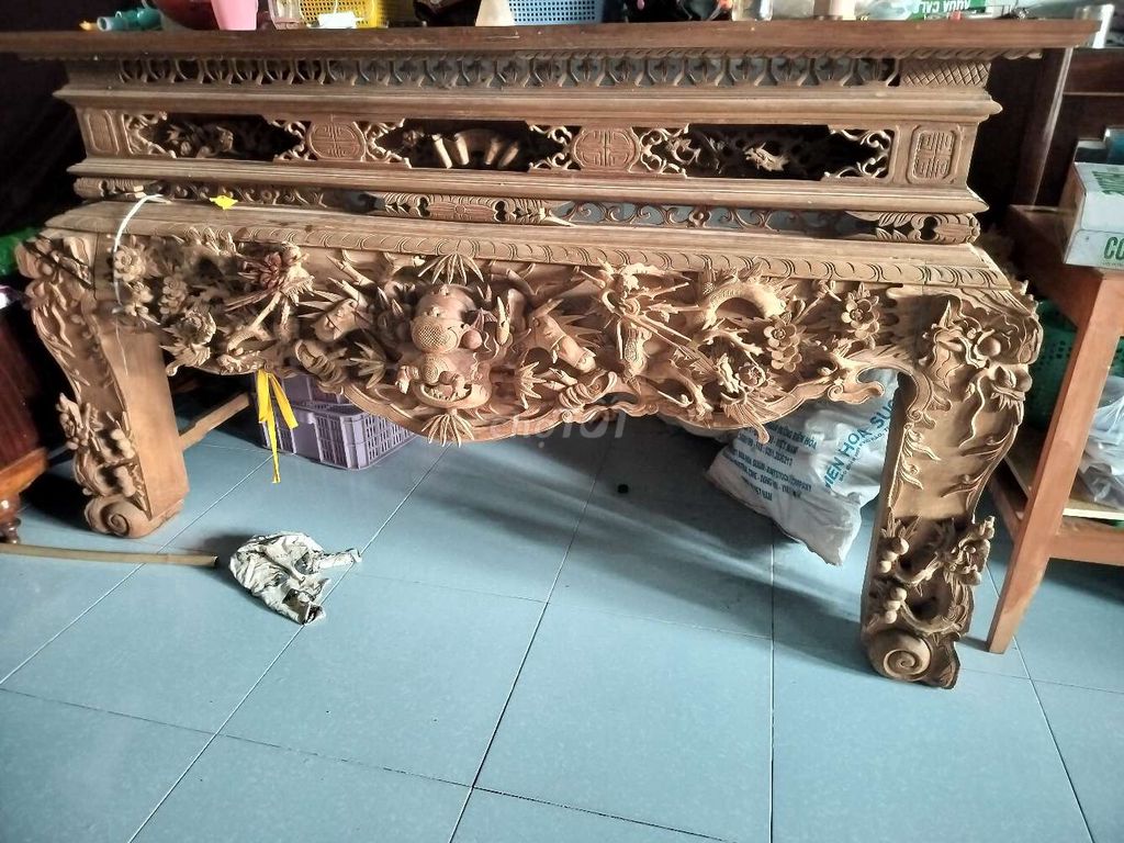 Bàn thờ Gỗ nguyên thủy Chạm rồng Phụng. Mua bán Nội thất, đồ gia dụng khác tại Huyện Châu Phú An Giang được đăng bởi Vinh  hình 1