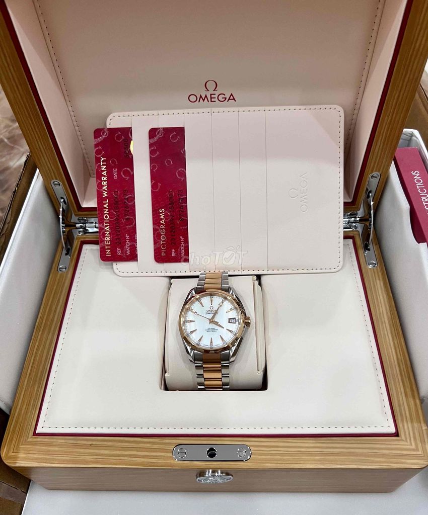 Omega Seamaster Aquaterra Demi Hồng Fullbox Thẻ