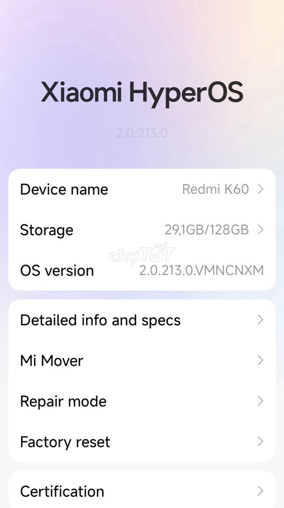 Bán xiaomi redmi k60 trắng. Mua bán Điện thoại tại Thành phố Lạng Sơn Lạng Sơn được đăng bởi Ls hình 1