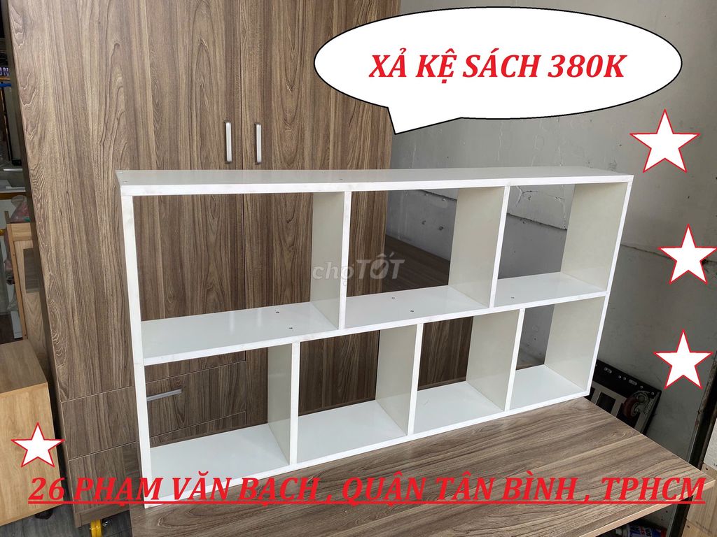 KỆ SÁCH / KỆ TRANG TRÍ 60X120X17CM CÓ 7 NGĂN . Mua bán Tủ, kệ gia đình tại Quận Tân Bình Tp Hồ Chí Minh được đăng bởi Nội Thất Tủ Kệ Trưng Bày hình 1