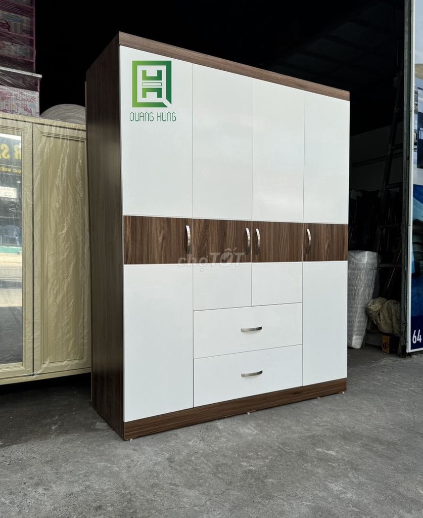 TỦ QUẦN ÁO GỖ MDF CAO CẤP-- TỦ GỖ MDF-- TỦ MDF- TỦ. Mua bán Tủ, kệ gia đình tại Quận Bình Tân Tp Hồ Chí Minh được đăng bởi Nội Thất Quang Hùng TD hình 1