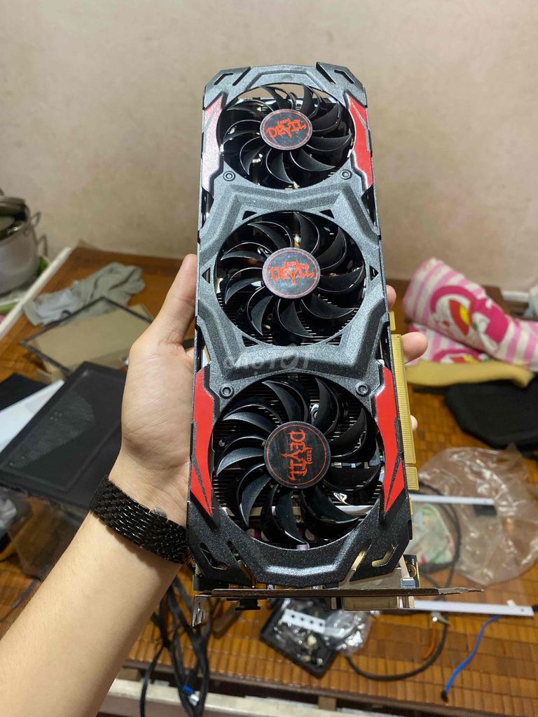 Card đồ họa RX 570 4GB Đen, Đỏ. Mua bán Linh kiện (RAM, Card...) tại Thành phố Đồng Xoài Bình Phước được đăng bởi Music TQĐ hình 1