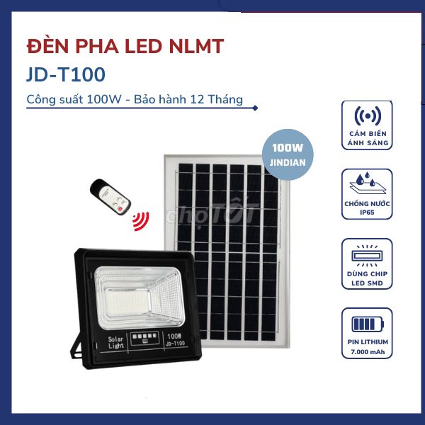 Đèn năng lượng mặt trời 100W - 300W nhựa ABS