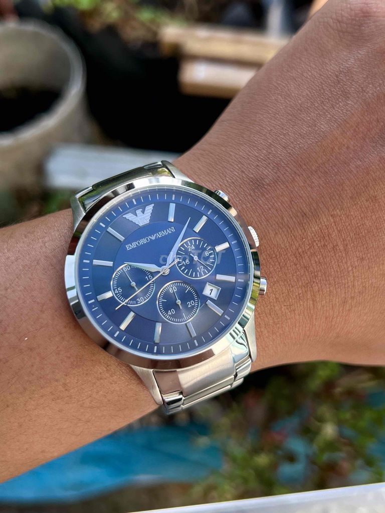 Đồng hồ Emporio Armani chronograph mặt xanh. Mua bán Đồng hồ tại Quận 8 Tp Hồ Chí Minh được đăng bởi Tuấn Nguyễn hình 1