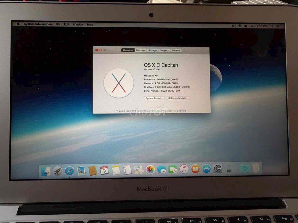 Apple MacBook Air 11-inch i5 4GB/128GB. Mua bán Laptop tại Quận 3 Tp Hồ Chí Minh được đăng bởi Ngọc My hình 1