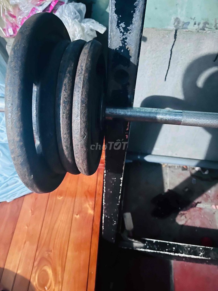 Giàn tập tạ Kim loại Đen 50kg. Mua bán Đồ thể thao, Dã ngoại tại Quận Cẩm Lệ Đà Nẵng được đăng bởi bin bin hình 1