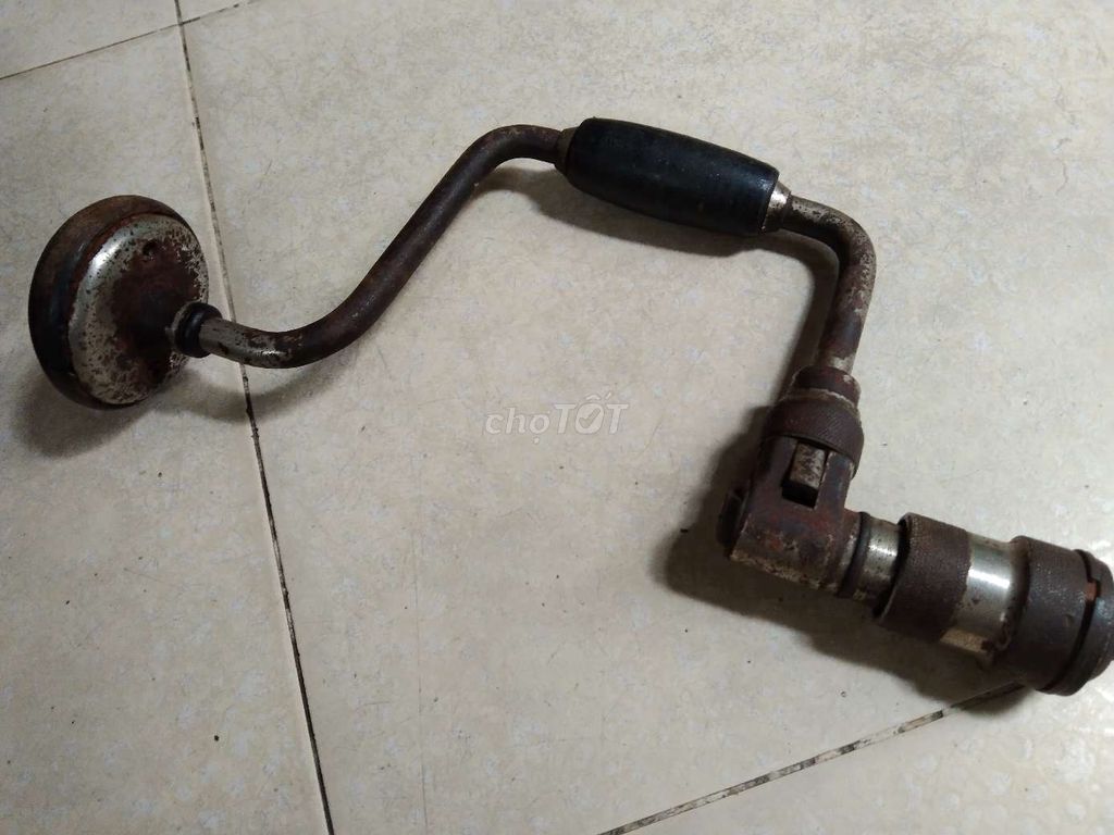 Khoan tay Kim loại Cổ điển 40cm Nâu bạc. Mua bán Đồ sưu tầm, đồ cổ tại Quận 4 Tp Hồ Chí Minh được đăng bởi Hải hình 1