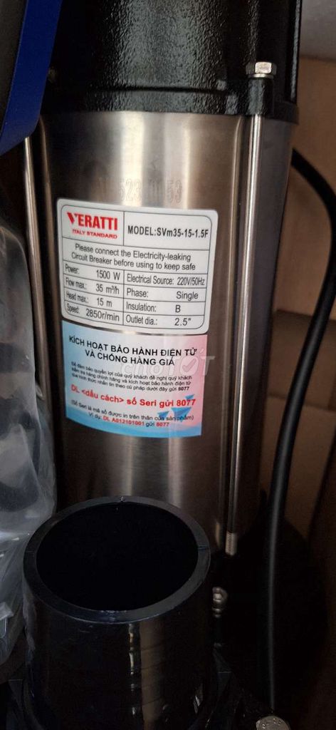 Bơm chìm Veratti SVm35-15-1.5F. Mua bán Đồ chuyên dụng, Giống nuôi trồng tại Quận Lê Chân Hải Phòng được đăng bởi Hiệu Tb hình 1