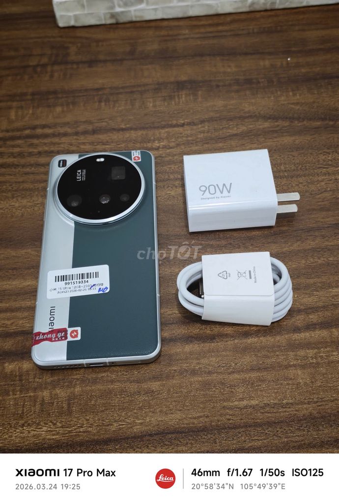 Xiaomi Mi 15 Ultra 12/256 Xanh sạc 90w có ship COD. Mua bán Điện thoại tại Quận Hoàng Mai Hà Nội được đăng bởi Trần Ngọc Hiếu hình 1