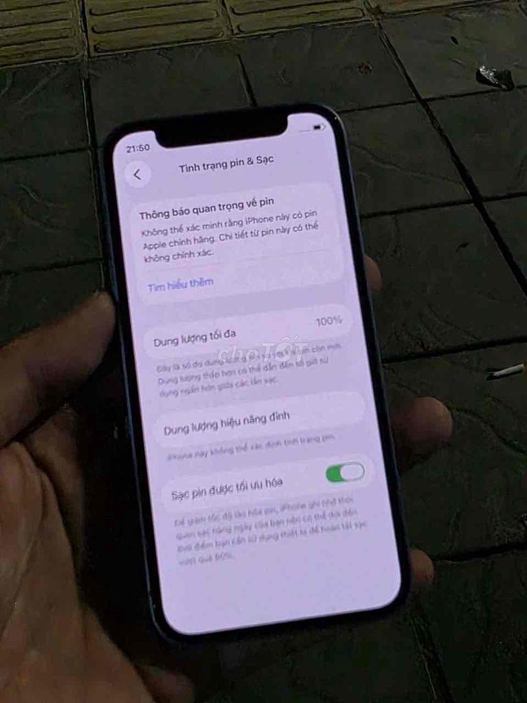 Iphone 12 mini 128 gb ( đã thay pin). Mua bán Điện thoại tại Quận Bình Tân Tp Hồ Chí Minh được đăng bởi Nguyễn Vinh hình 1