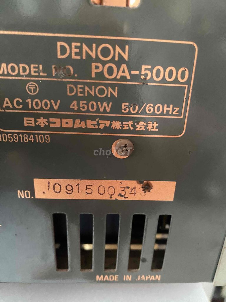 POA DENON MODEL POA 5000. Mua bán Tivi, Âm thanh tại Quận Ninh Kiều Cần Thơ được đăng bởi ĐAT  NGUYỄN hình 4