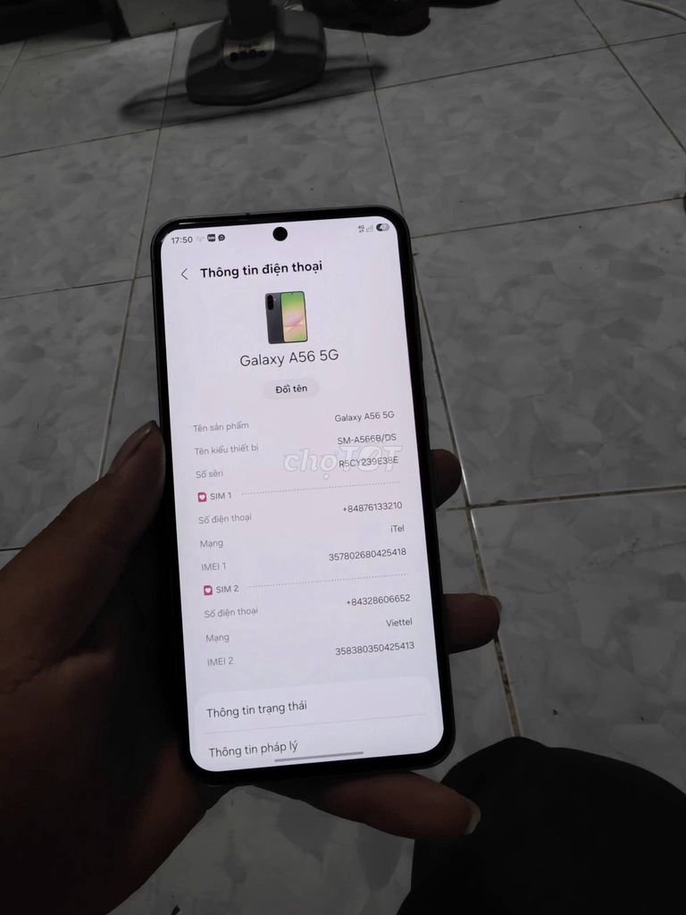 Samsung Galaxy A56 5G Đen Đã sử dụng. Mua bán Điện thoại tại Quận 5 Tp Hồ Chí Minh được đăng bởi Hội Đồ Điện Tử hình 1