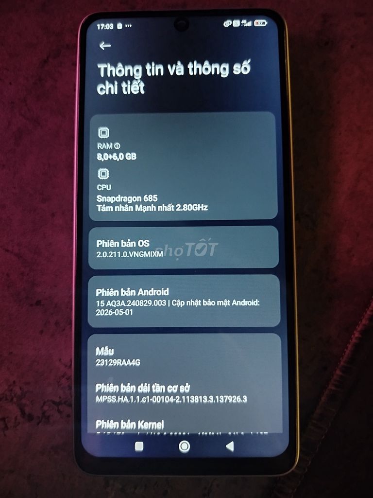 Xiaomi Redmi Note 13 8GB/256GB Đã thay màn LCD. Mua bán Điện thoại tại Quận 12 Tp Hồ Chí Minh được đăng bởi Nguyễn Quang Đức hình 1