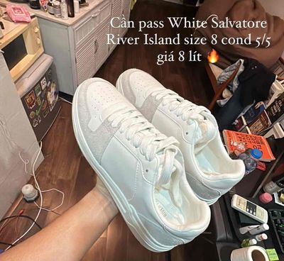 giày River Island UK White Salvatore size 41