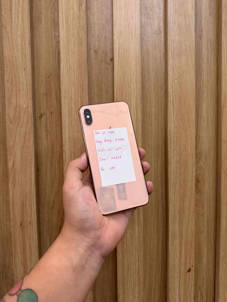 Apple iPhone XSM 64GB Vàng hồng Like New. Mua bán Điện thoại tại Quận Đống Đa Hà Nội được đăng bởi  HT Mobie Trả góp nợ xáu bao duyệt hình 1