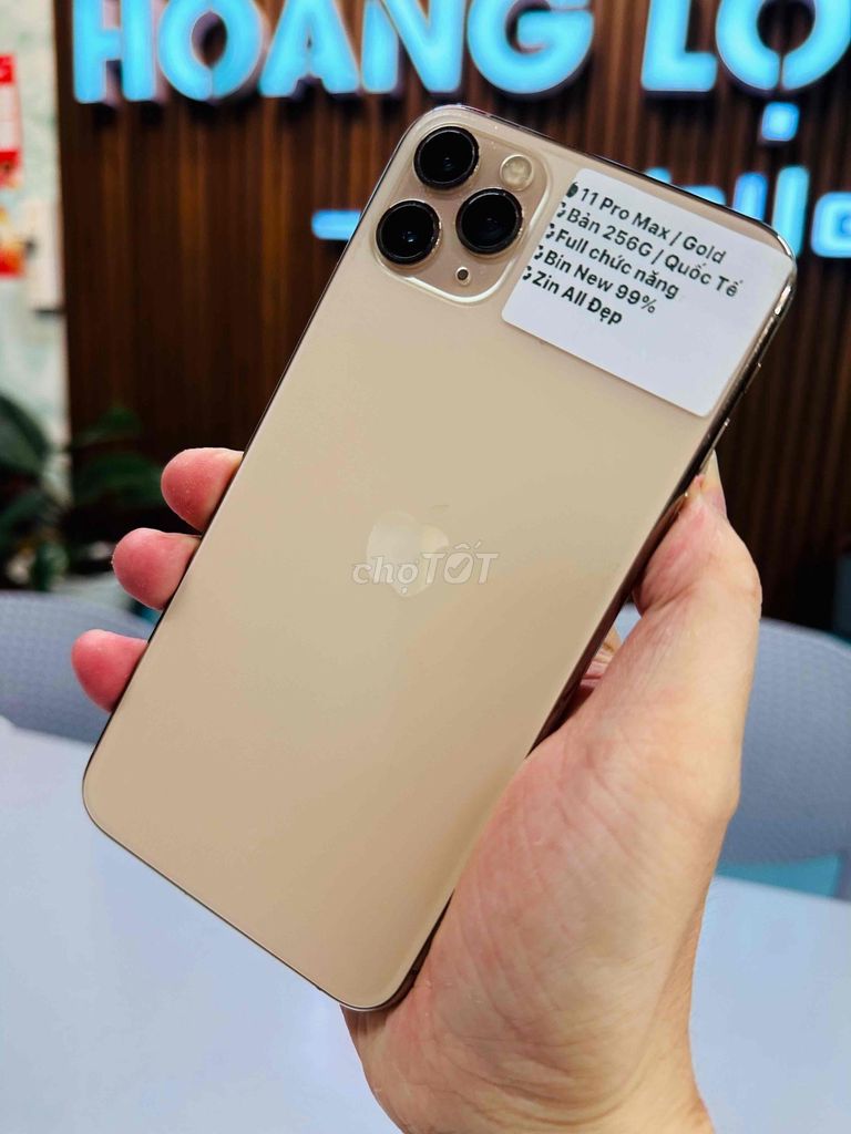 🍎 11 Pro Max  Gold /Zin All QT  Bản 256g. Mua bán Điện thoại tại Thành phố Huế Thừa Thiên Huế được đăng bởi Hoàng Lộc Smartphone  hình 1