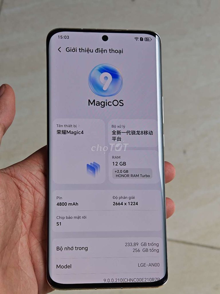 Honor Magic4 12/256GB. Mua bán Điện thoại tại Quận Thanh Xuân Hà Nội được đăng bởi Ngoc Tien hình 1
